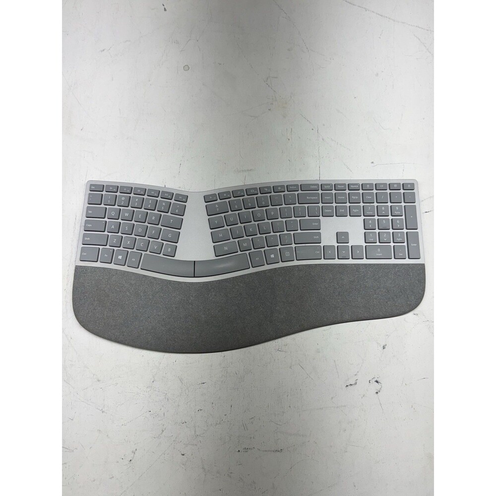 Microsoft Surface Ergonomic Keyboard 1786 Wireless Bluetooth Gray Tested Works